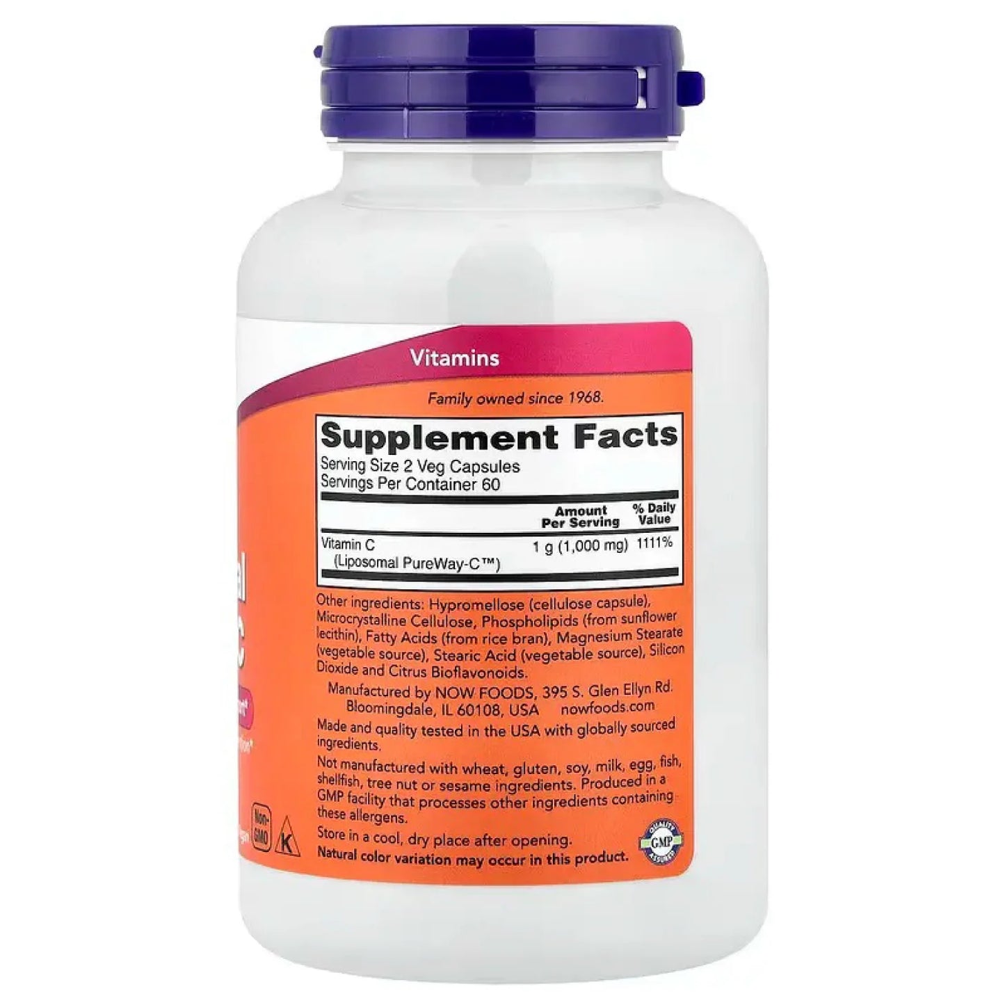 Vitamina C Liposomal NOW 120 Cápsulas | Alta Absorción