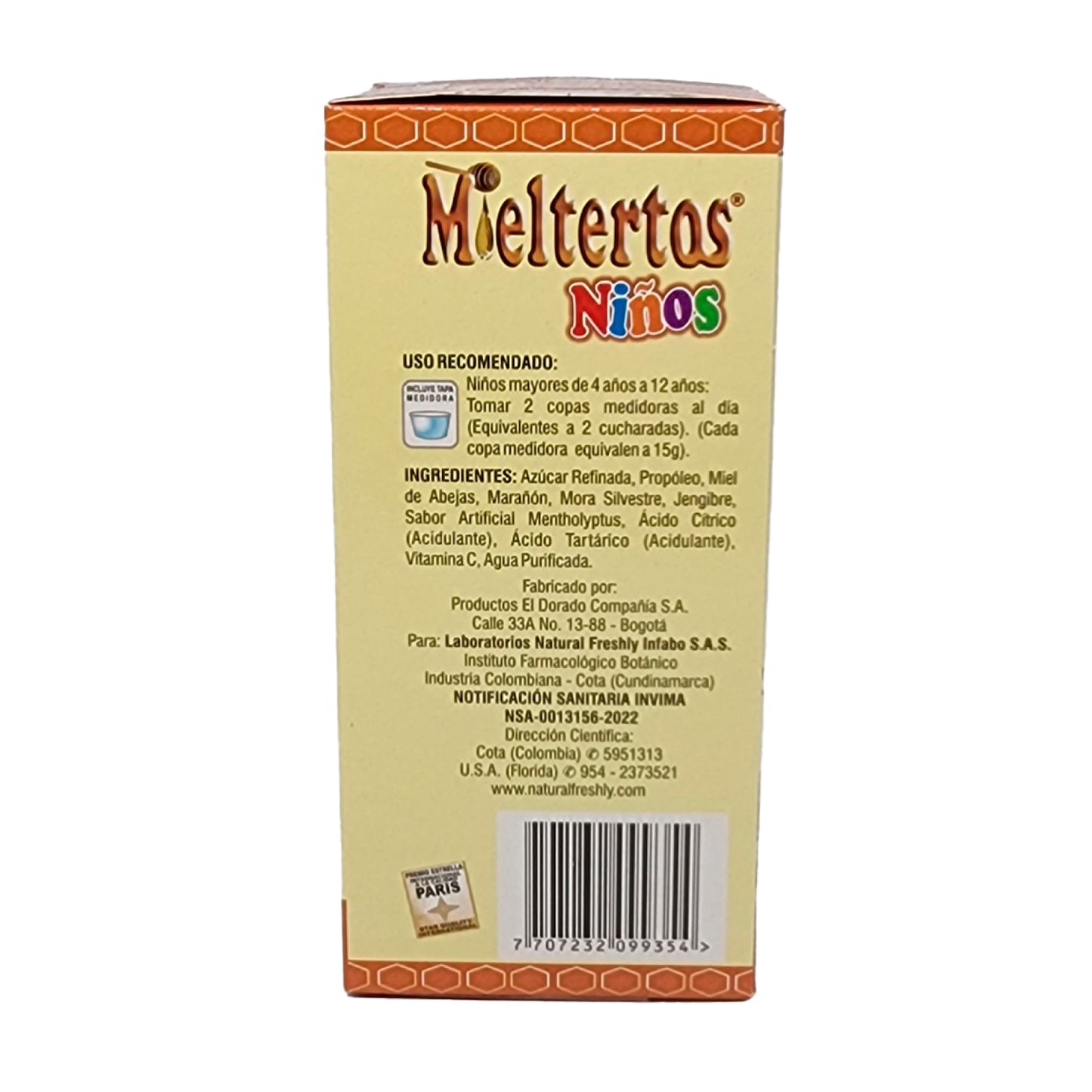 Mieltertos Niños Natural Freshly 180 ml | Bienestar Infantil