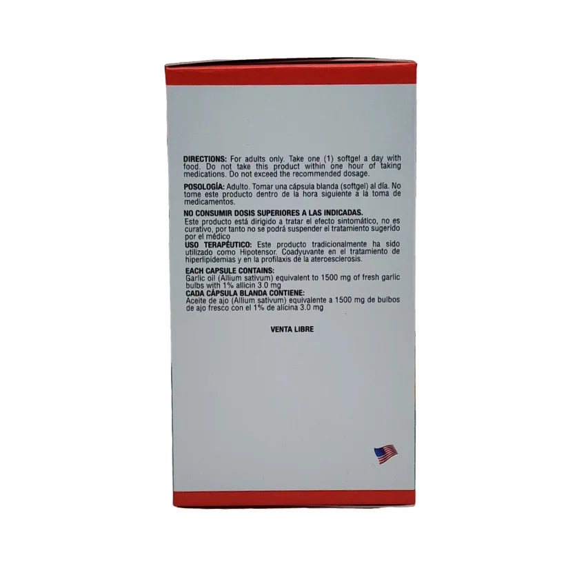 Ajo Healthy America 1500 mg x 100 Softgels | Bienestar Cardiovascular