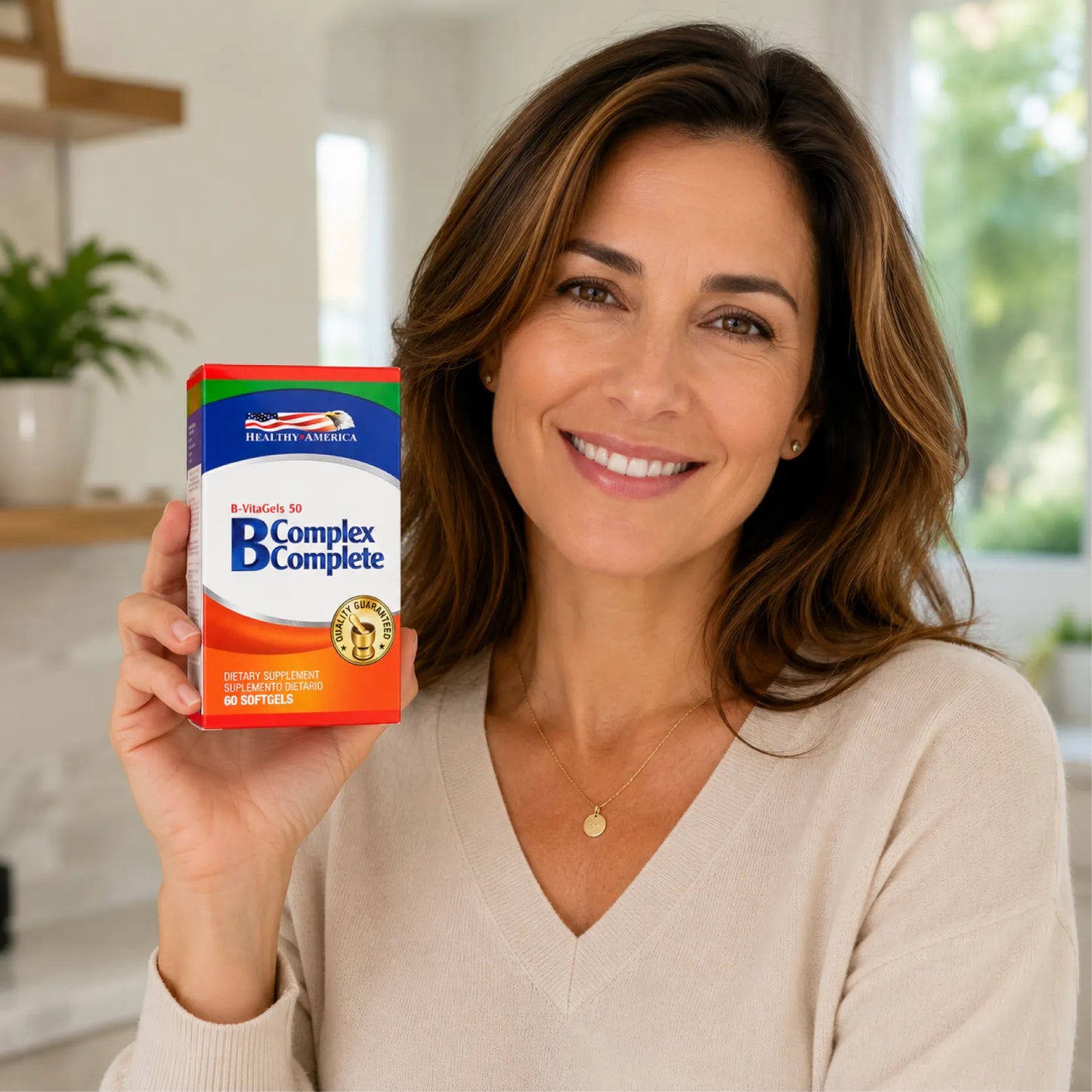 Complejo B Healthy America 60 Softgels | Energía Diaria
