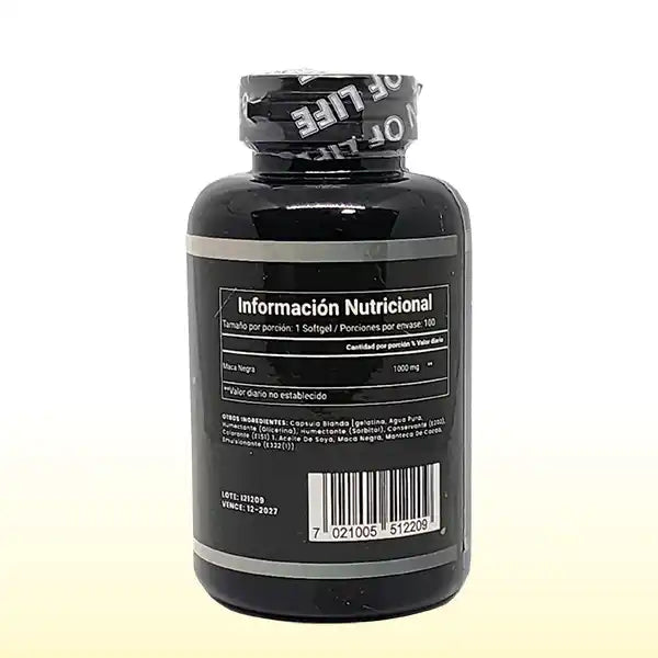 Maca negra x 100 softgels (1000 mg) - Garden of life
