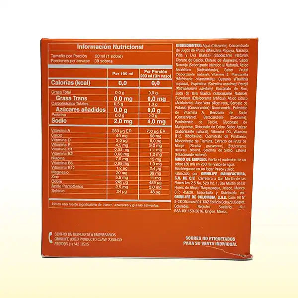 Omniplus frutas x 30 sobres - OMNILIFE