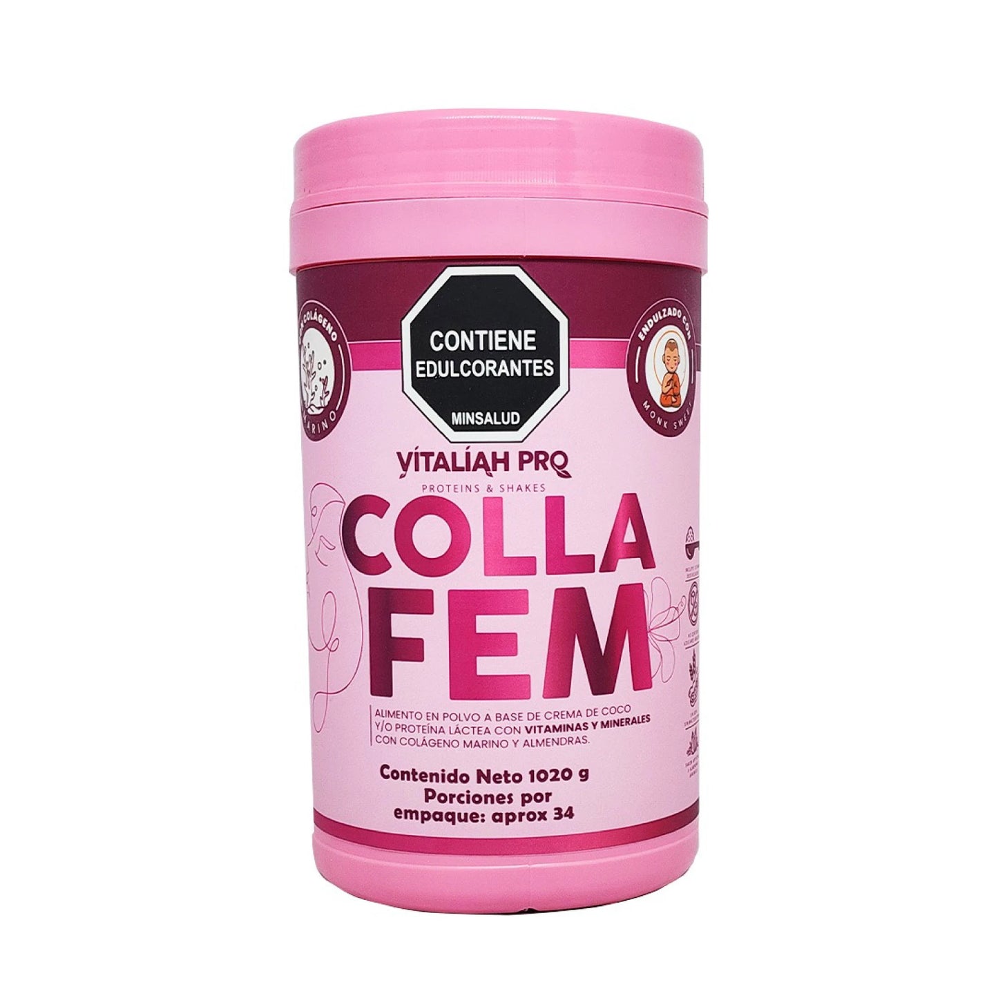 Colágeno Colla Fem Vitaliah Pro 1020g Piel y Cabello