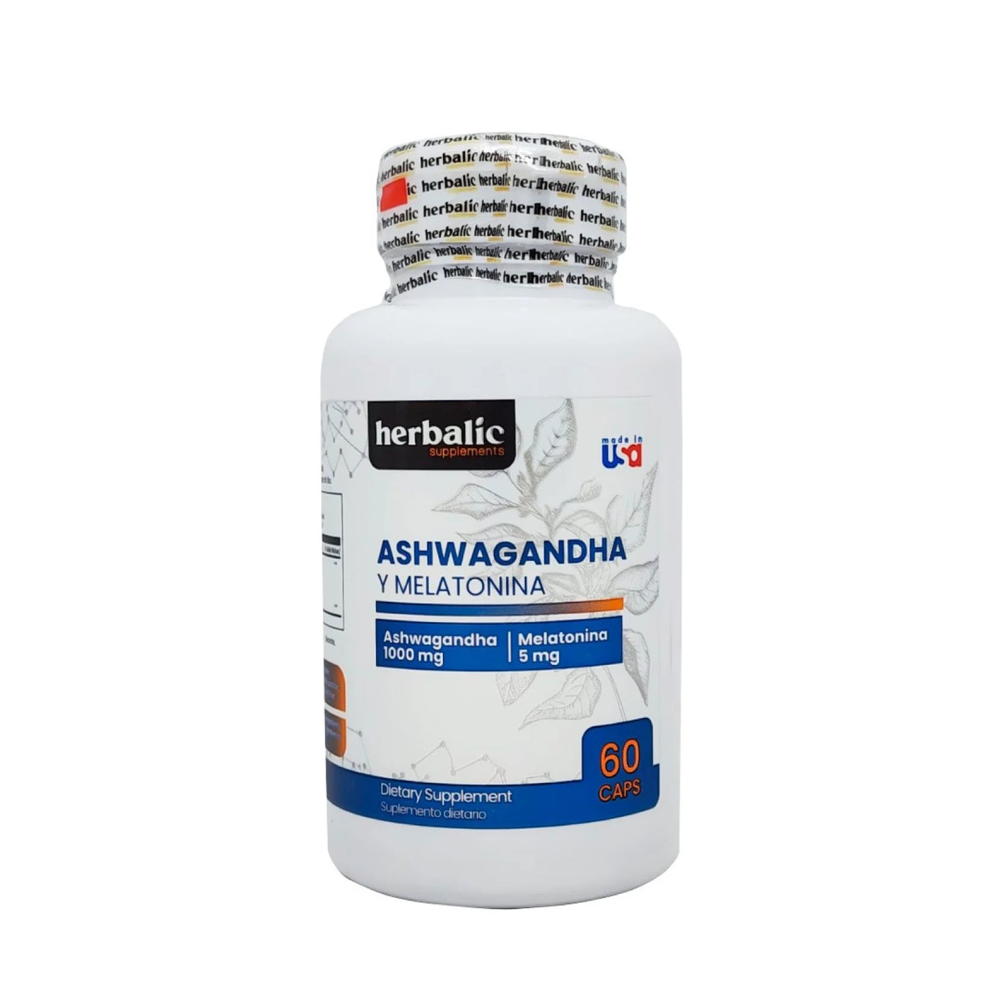 Ashwagandha + Melatonina Herbalic 60 Caps | Sueño y Estrés