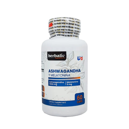 Ashwagandha + Melatonina Herbalic 60 Caps | Sueño y Estrés