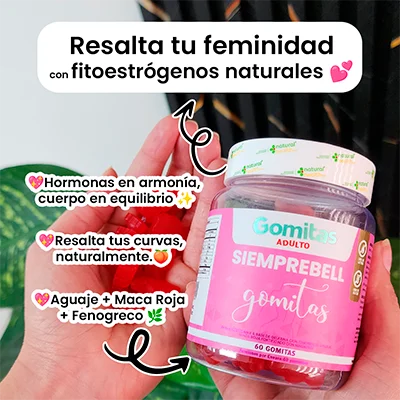 Gomitas Aguaje Fenogreco para Bienestar Femenino 60 Und | Siemprebell