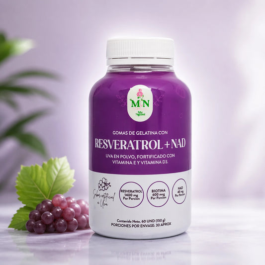 Gomitas Resveratrol + NAD MN 60 und Energía y Antiedad