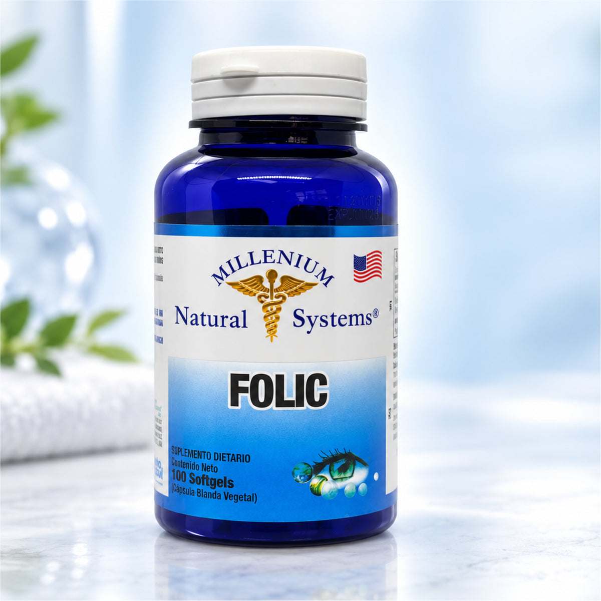 Ácido Fólico 400 mcg Millennium x100 | Apoyo nutricional