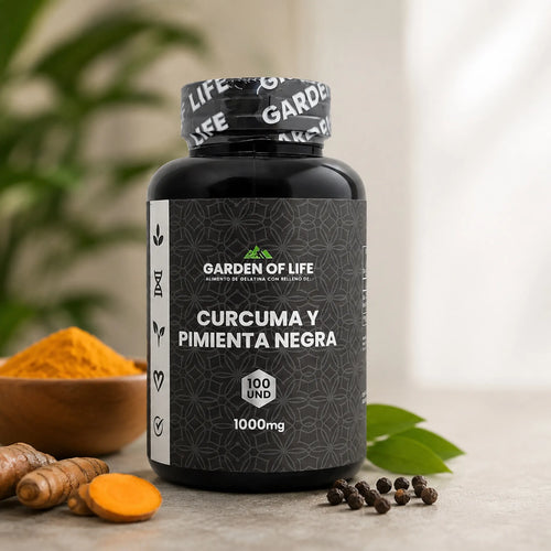 Cúrcuma y Pimienta Negra Garden of Life 100 Cápsulas Bienestar Articular
