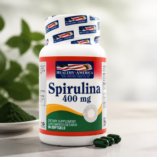 Spirulina 400 mg Healthy 90 Softgels | Energía y Metabolismo