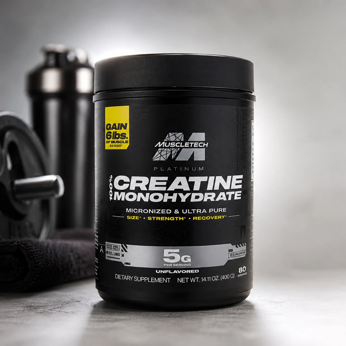 Creatina Monohidratada Muscletech 400 g | Fuerza y Recuperación