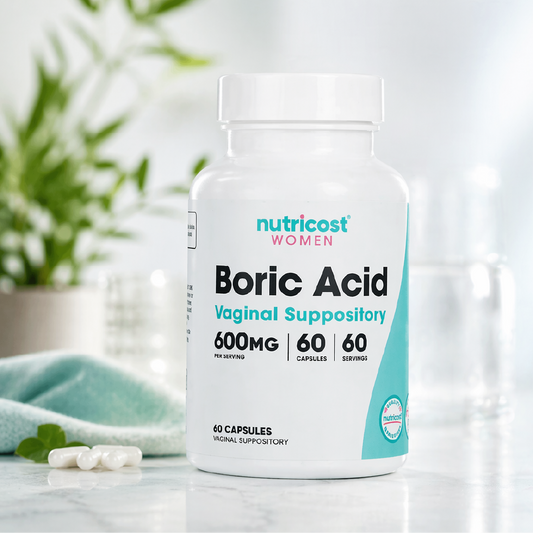 Ácido Bórico Vaginal Nutricost 600mg x60 | Equilibrio íntimo