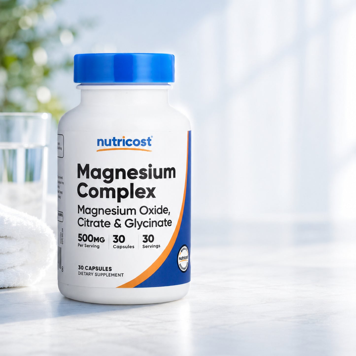 Magnesium Complex Nutricost 500 mg x 30 Cápsulas | Relajación y Bienestar Muscular