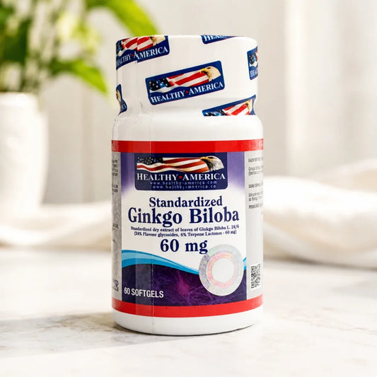 Ginkgo Biloba 60 mg Healthy America | Memoria y Circulación