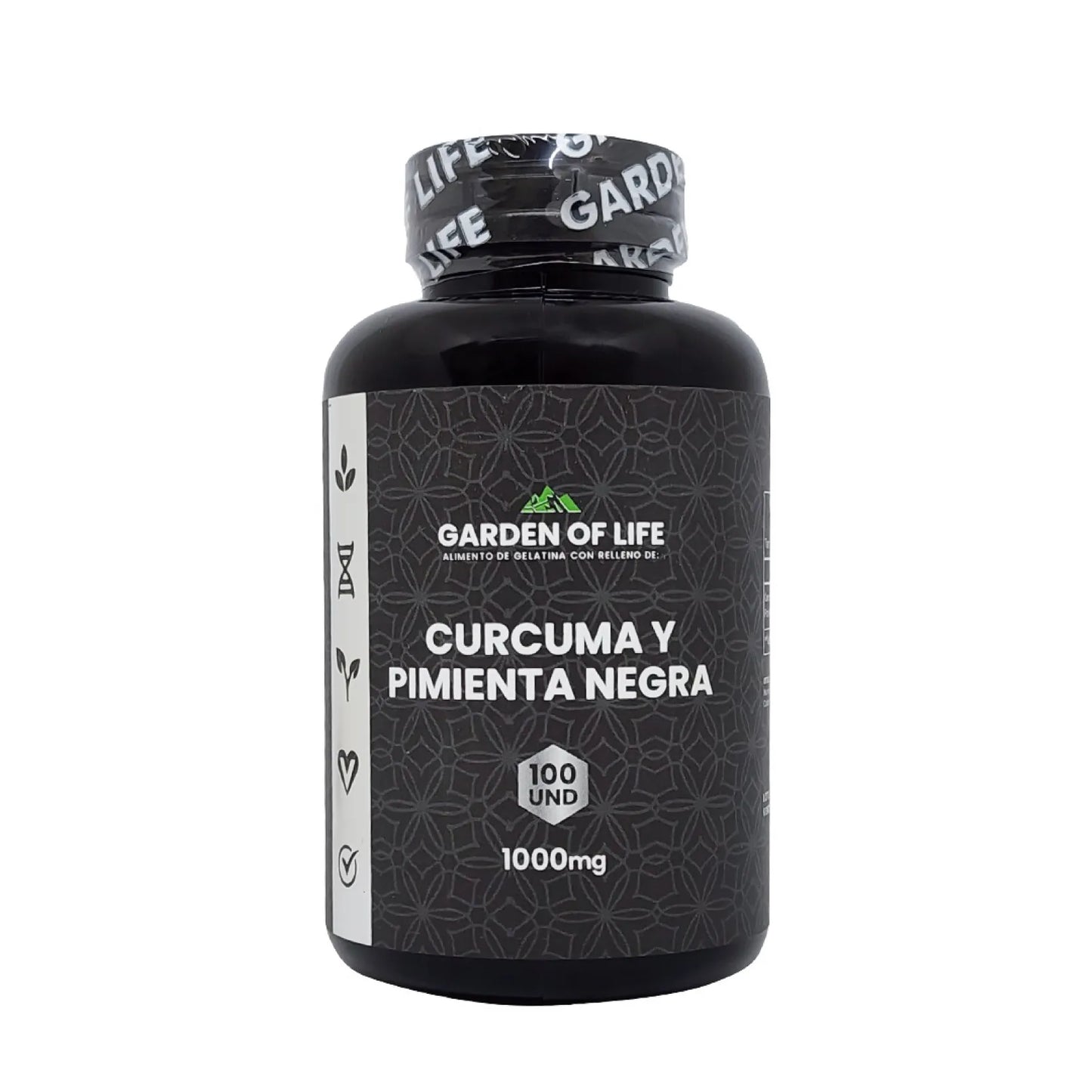 Cúrcuma y Pimienta Negra Garden of Life 100 Cápsulas Bienestar Articular
