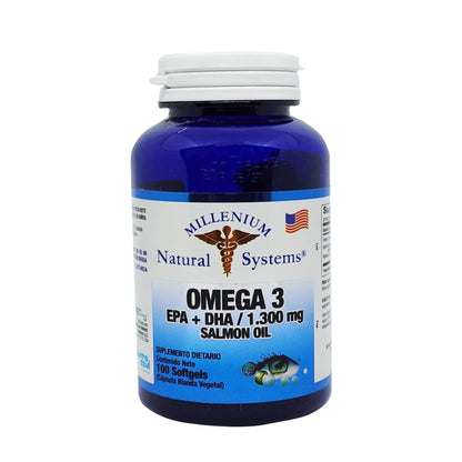 Omega 3 Millenium 1300mg x 100 Softgels Corazón y Mente
