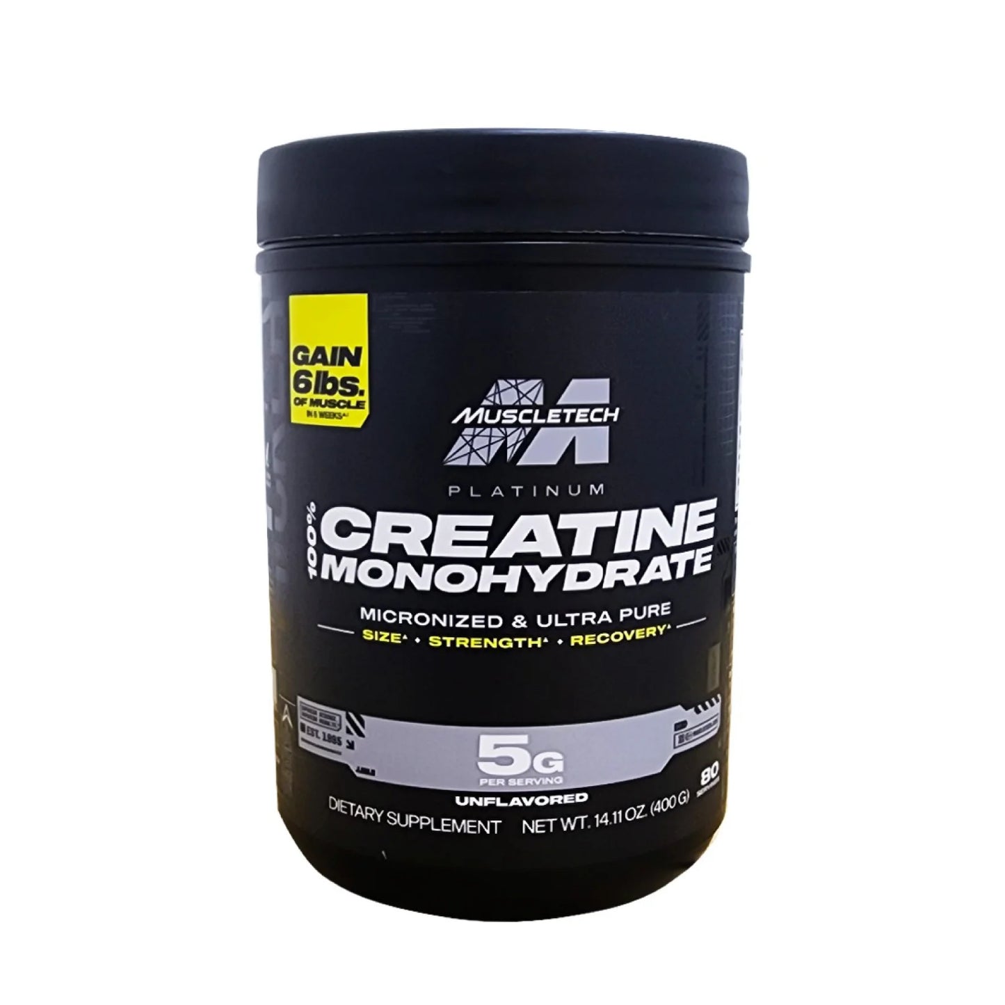 Creatina Monohidratada Muscletech 400 g | Fuerza y Recuperación