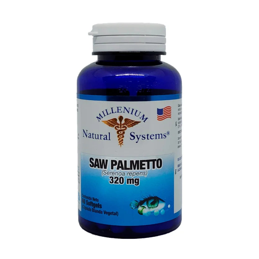 Saw Palmetto 320 mg Millenium 60 Softgels | Bienestar Prostático