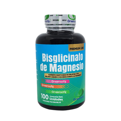 Bisglicinato de Magnesio Greensofg 100 Unidades Relajación