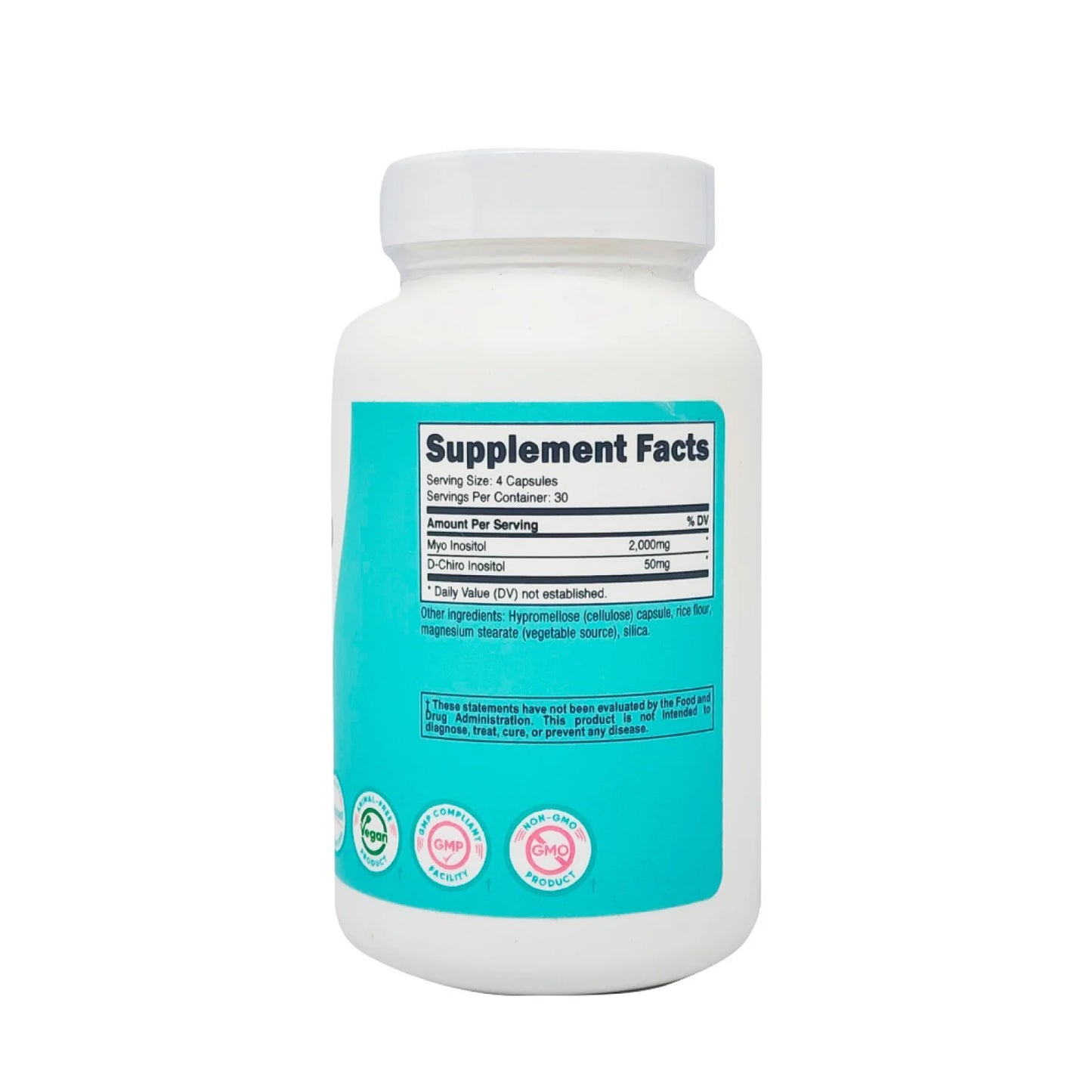 Myo & D-Chiro Inositol Nutricost 120 Cápsulas | Balance Hormonal