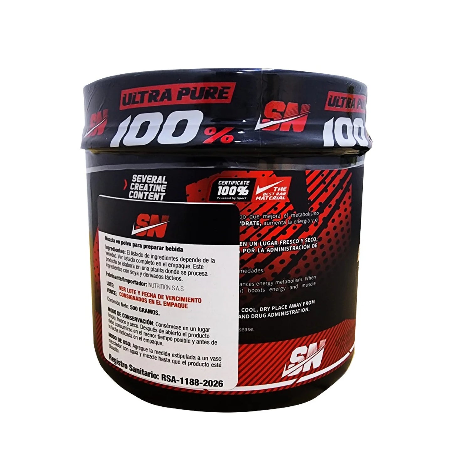 Creatina Ultra Pure SN 500 g | Fuerza y Rendimiento