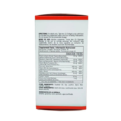 Complejo B Healthy America 60 Softgels | Energía Diaria