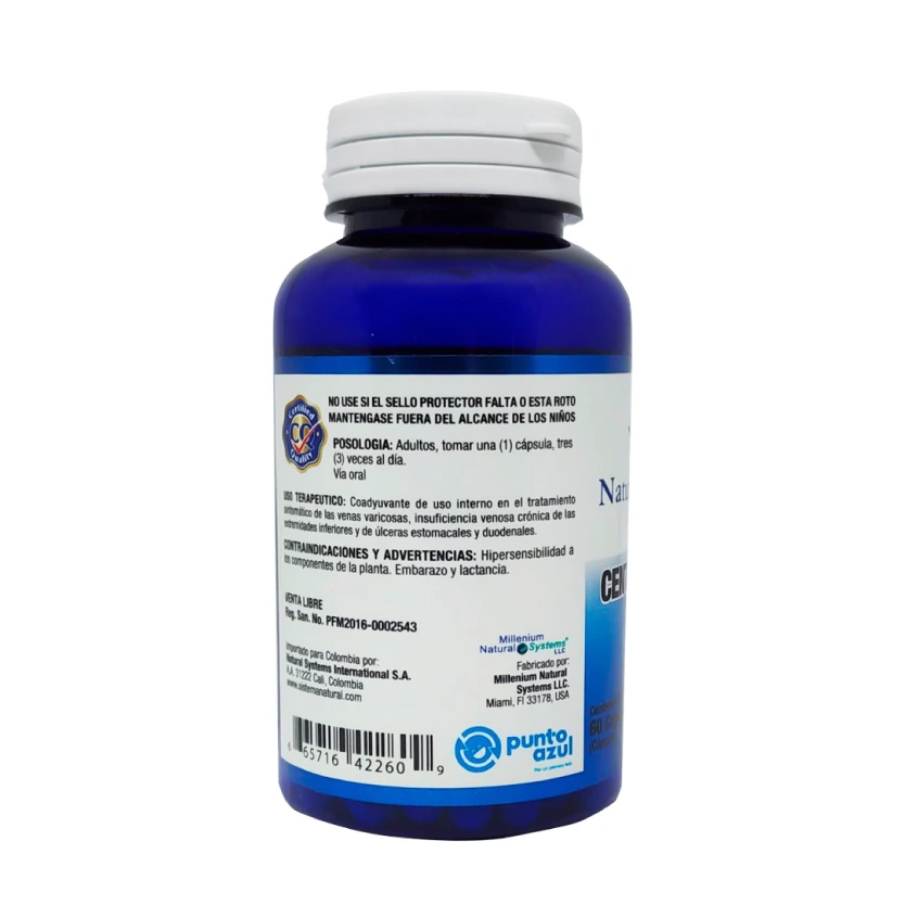 Centella Asiática Millenium 400mg x60 | Circulación y piel
