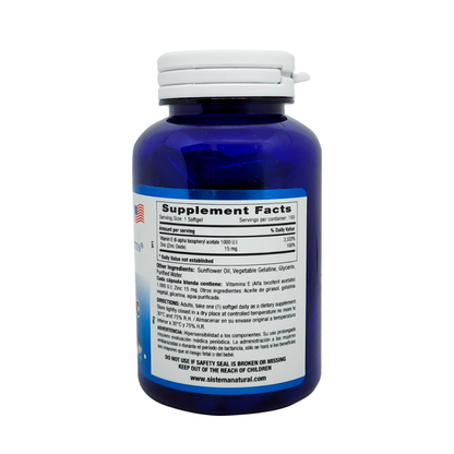 Vitamina E + Zinc Millenium 100 Softgels | Antioxidante Diario