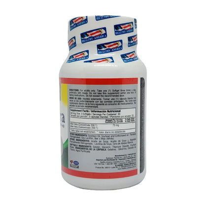 Aloe Vera 25 mg Healthy America 100 Softgels | Digestión