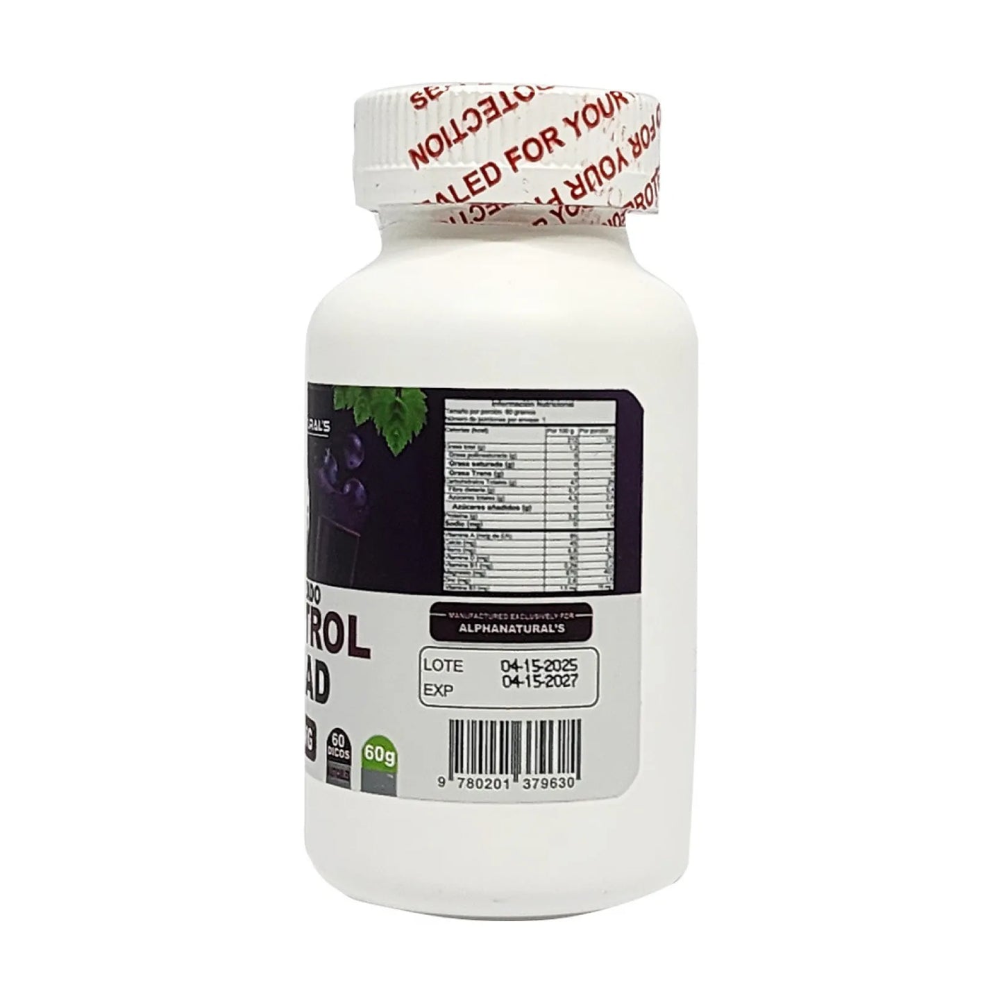 Resveratrol Uva + NAD Alpha Naturals 60 Discos Energía