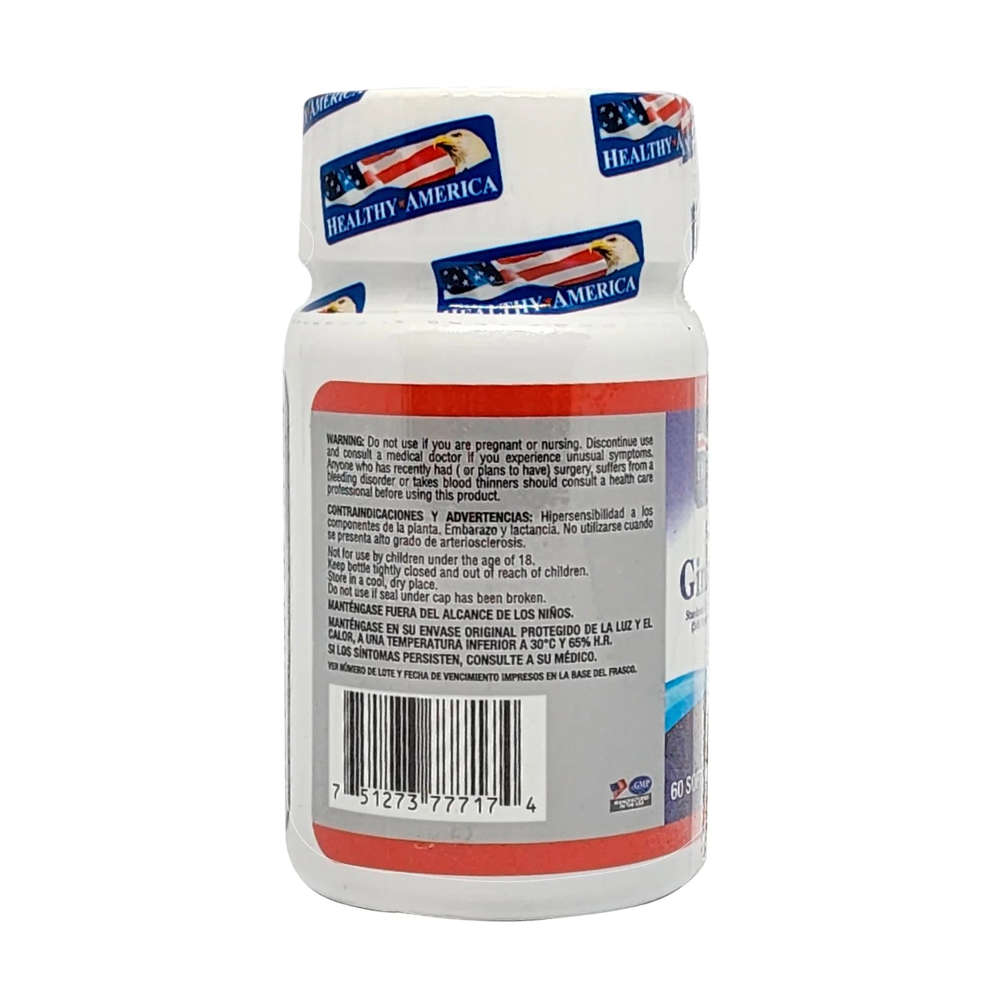 Ginkgo Biloba 60 mg Healthy America | Memoria y Circulación