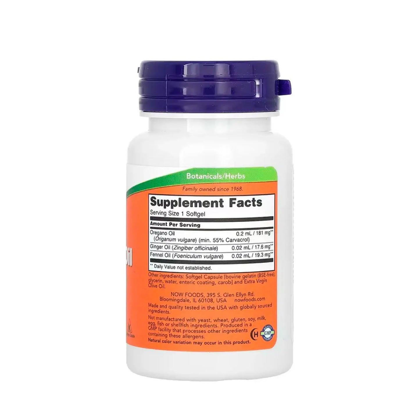 Aceite de Orégano NOW Foods 90 Softgels | Apoyo Intestinal y Digestivo