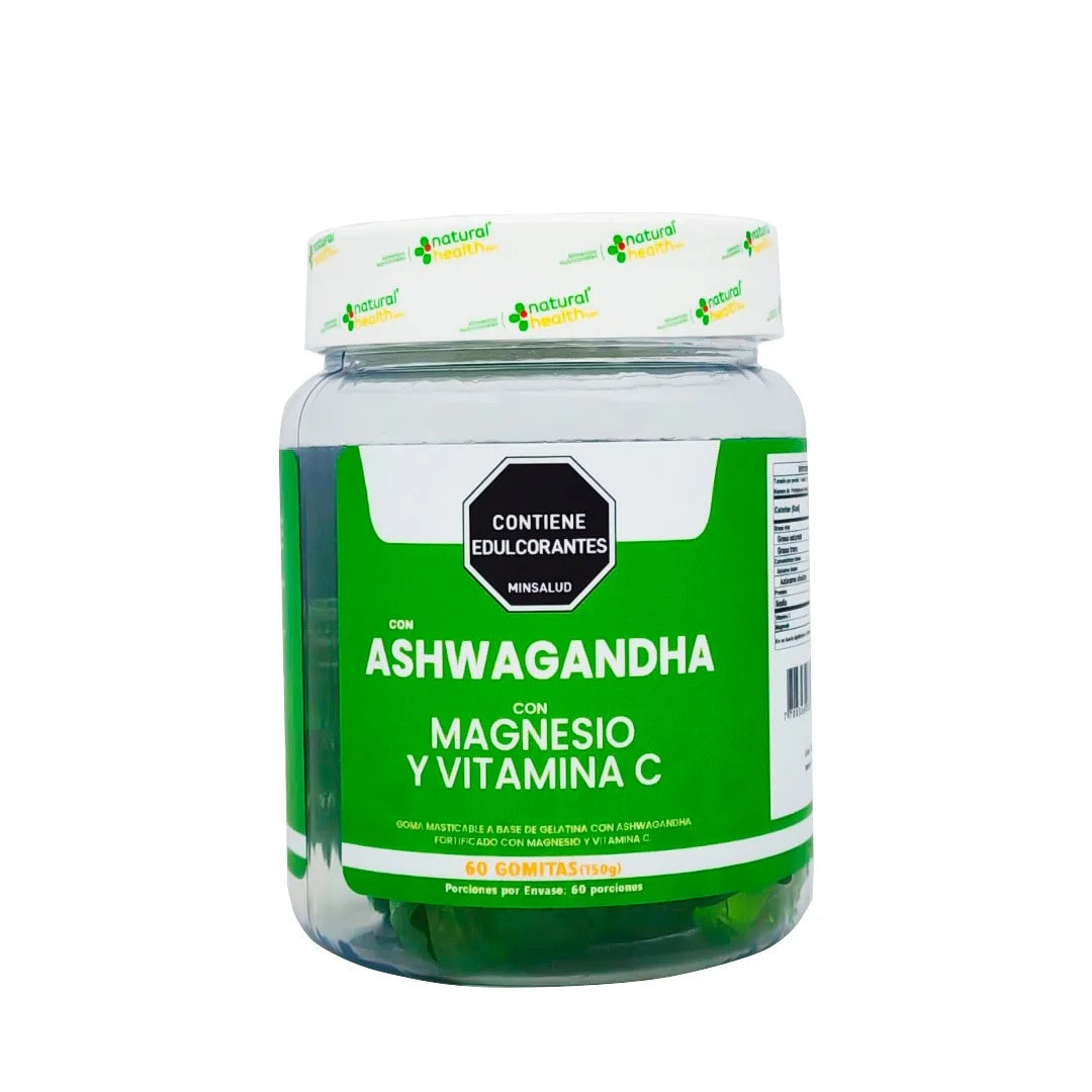 Ashwagandha Gummies Natural Health x60 – Estrés y descanso