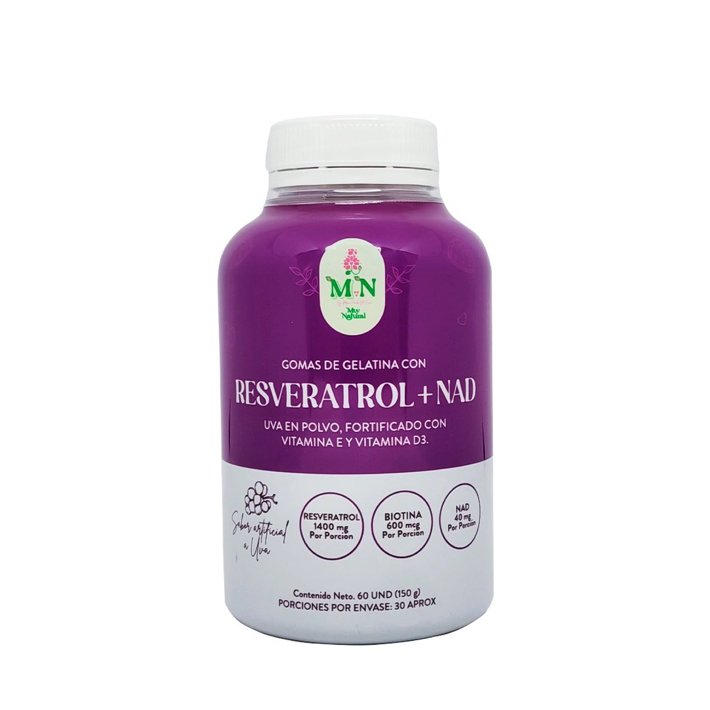 Gomitas Resveratrol + NAD MN 60 und | Energía y Antiedad