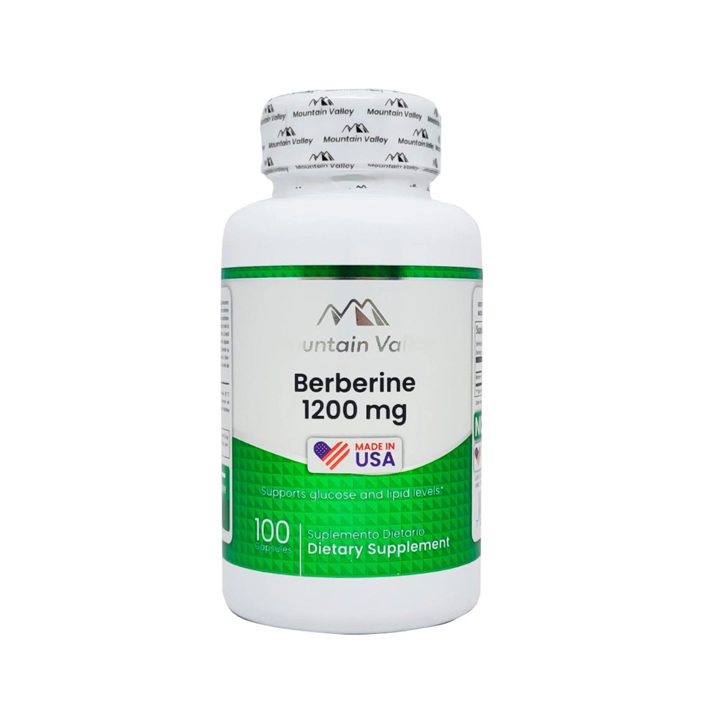 Berberina 1200 mg Mountain Valley 100 Caps | Metabolismo y Azúcar