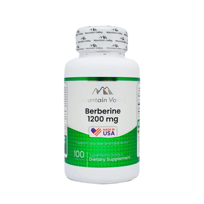 Berberina 1200 mg Mountain Valley 100 Caps | Metabolismo y Azúcar