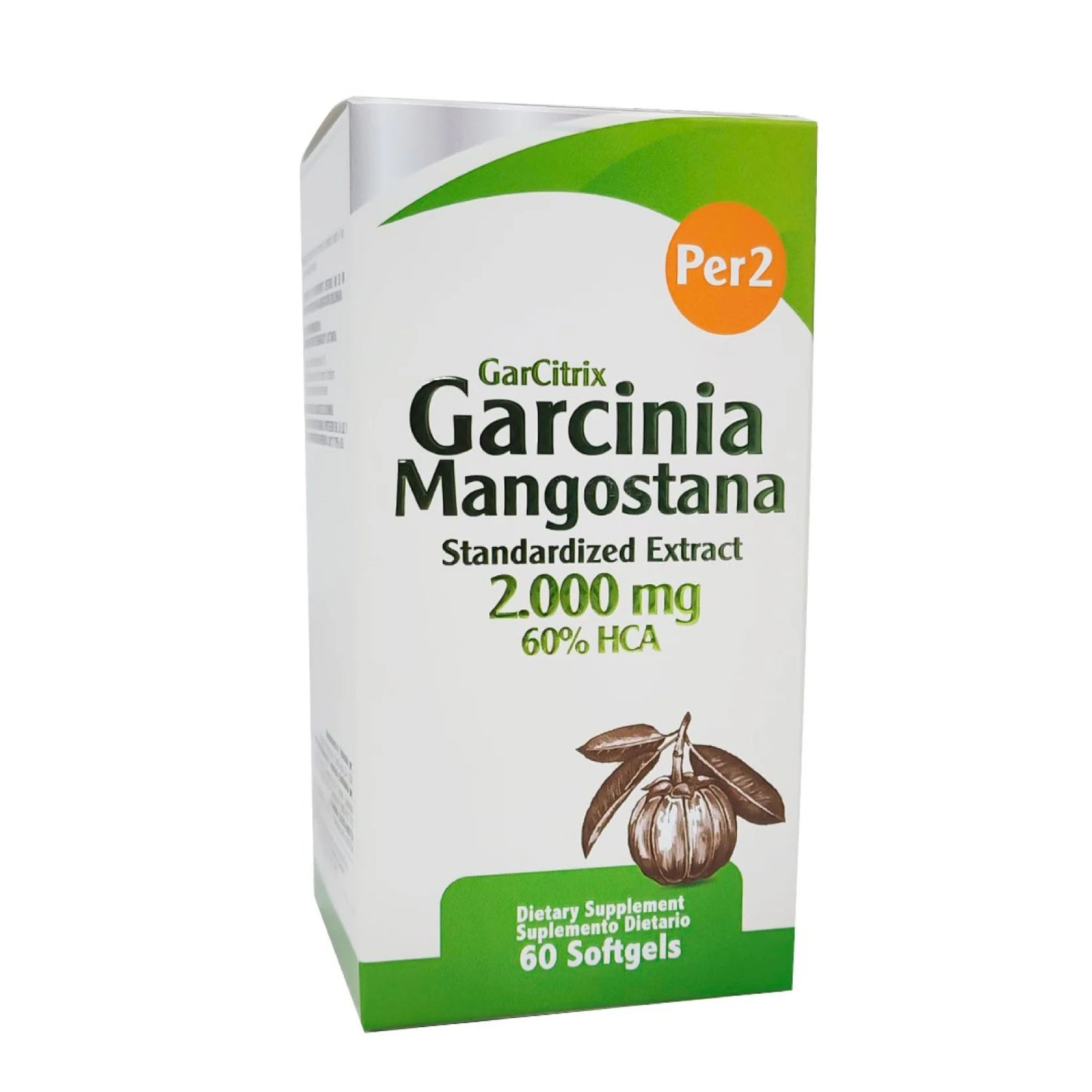 Garcinia Mangostana 2000mg 60 Softgels Control Apetito