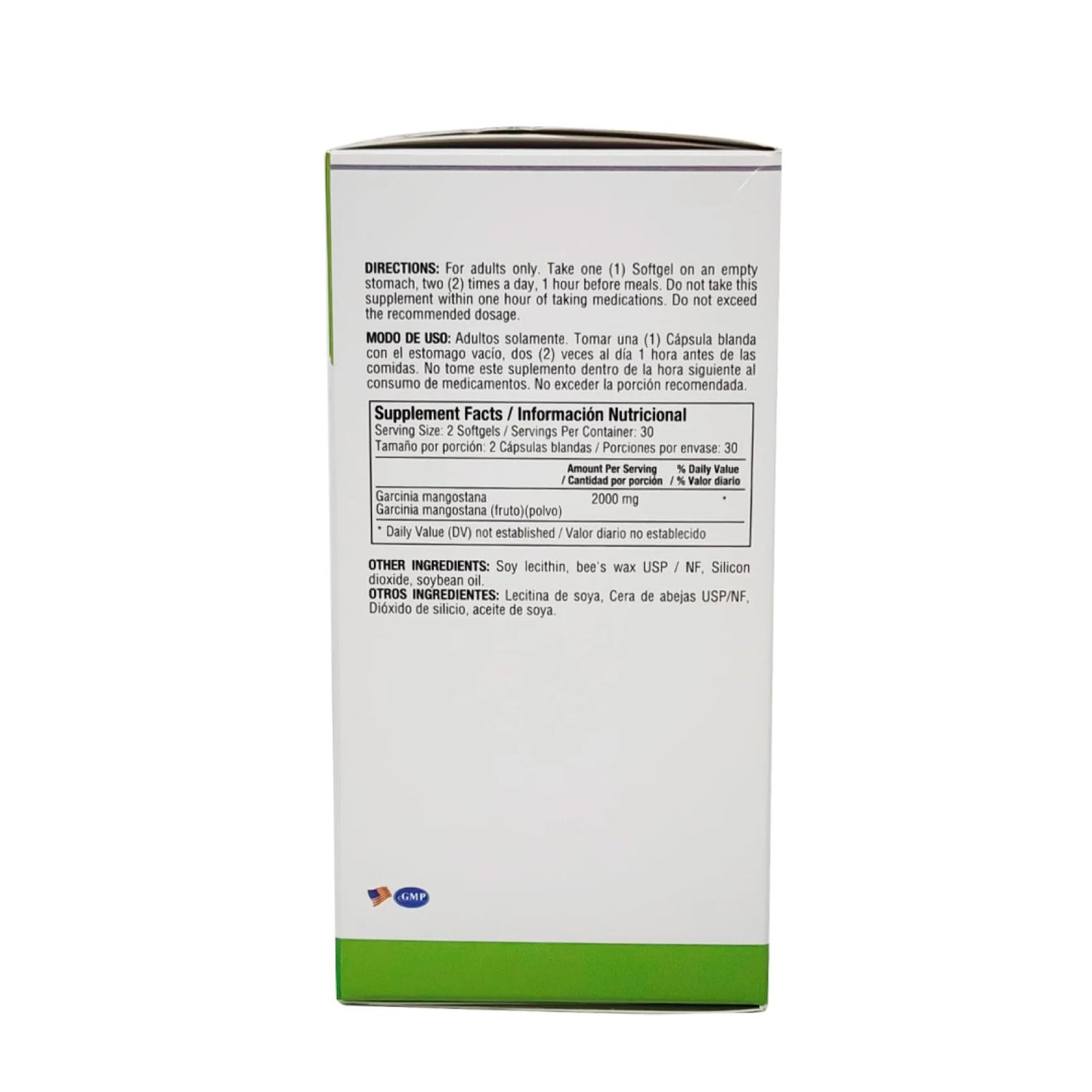 Garcinia Mangostana 2000mg 60 Softgels Control Apetito