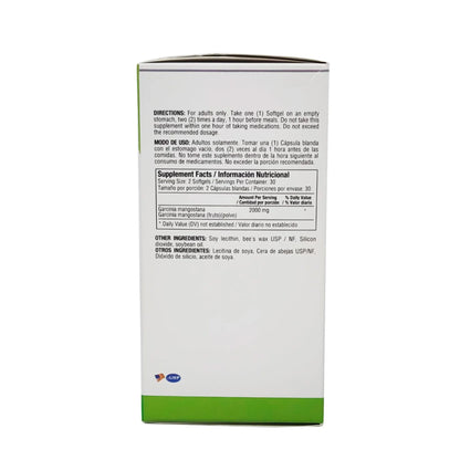 Garcinia Mangostana 2000mg 60 Softgels Control Apetito