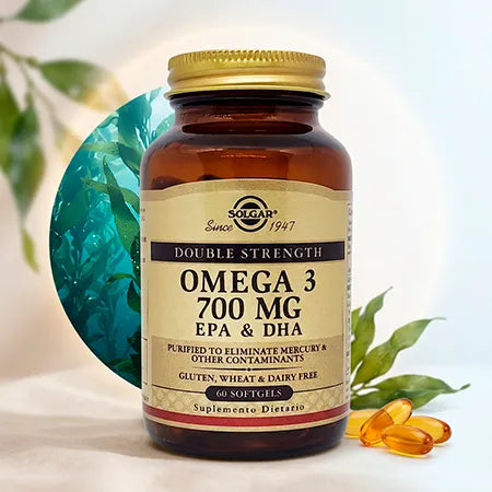 Omega 3 700 mg con EPA y DHA Solgar 60 Softgels | Corazón y Cerebro