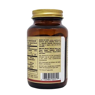 Omega 3 700 mg con EPA y DHA Solgar 60 Softgels | Corazón y Cerebro