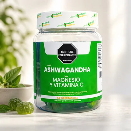 Ashwagandha Gummies Natural Health x60 – Estrés y descanso