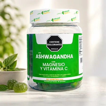 Ashwagandha Gummies Natural Health x60 – Estrés y descanso
