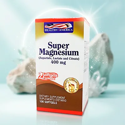 Super Magnesio 400mg 100 Softgels Healthy America | Salud Integral