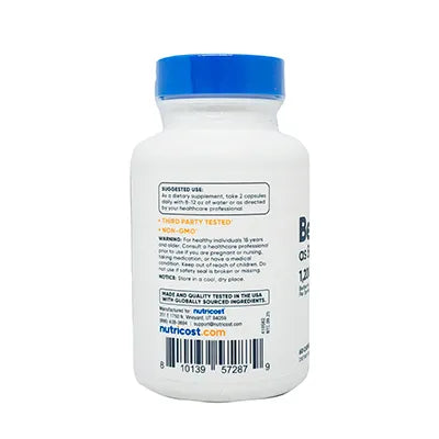 Berberina HCL 1200 mg x 60 Cápsulas Nutricost | Metabolismo y Control de Azúcar