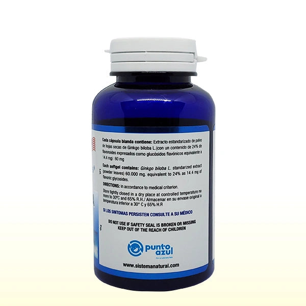 Ginkgo Biloba 60 mg – 100 softgels - Millenium Natural Systems