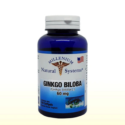 Ginkgo Biloba 60 mg – 100 softgels - Millenium Natural Systems
