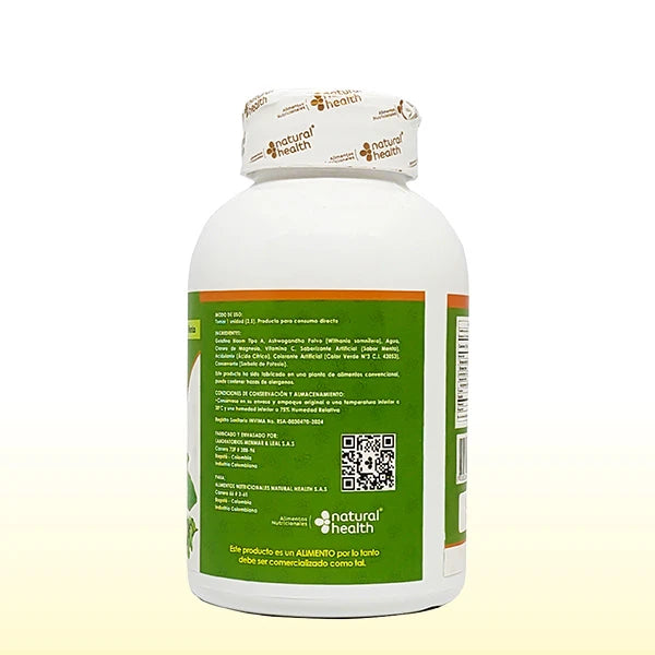 Gomitas Ashwagandha, Magnesio y Vitamina C | Estrés y Bienestar Mental | 60 Porciones