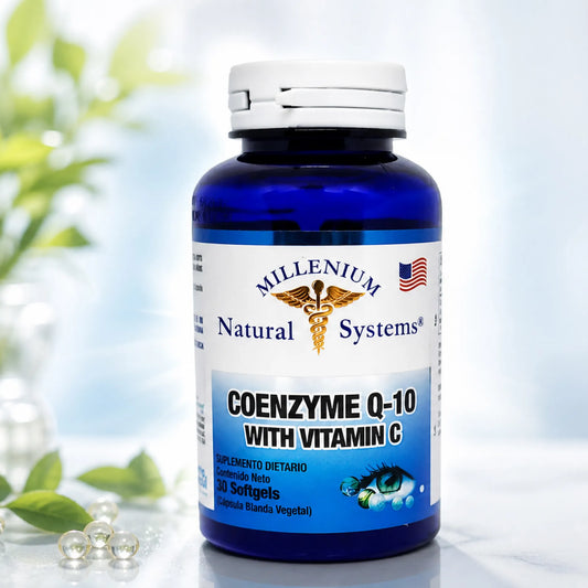 Coenzima Q10 + Vitamina C Millenium 30 Softgels Energía