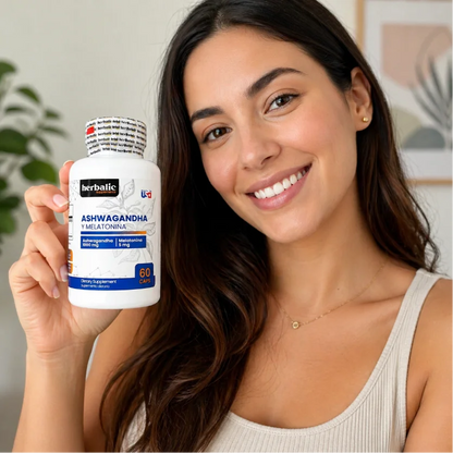 Ashwagandha + Melatonina Herbalic 60 Caps | Sueño y Estrés